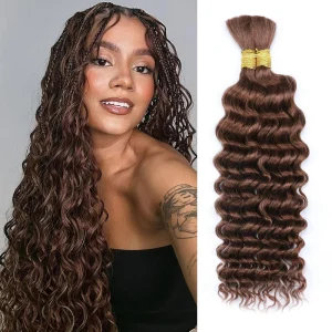 Chocolate Brown Human Braiding Hair--2 Bundles/Pack